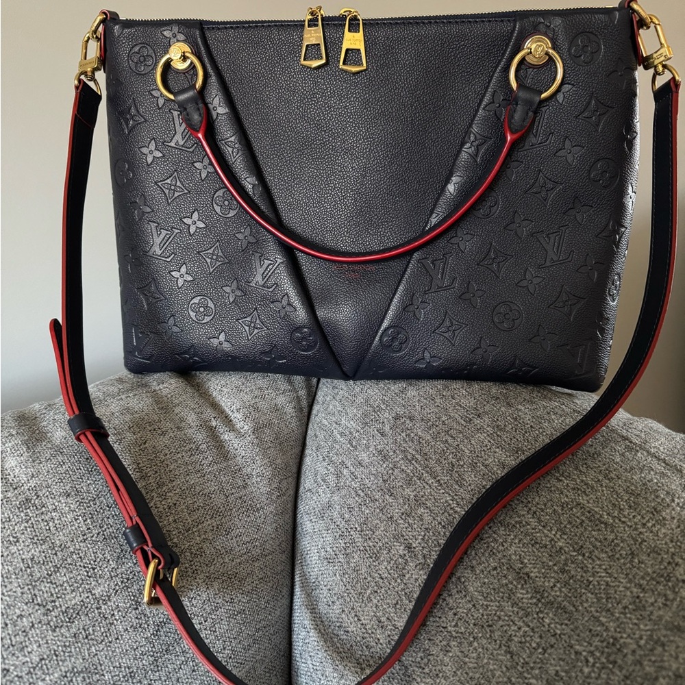 Louis Vuitton monogram bag MM Dark Navy and Red Women's Bag